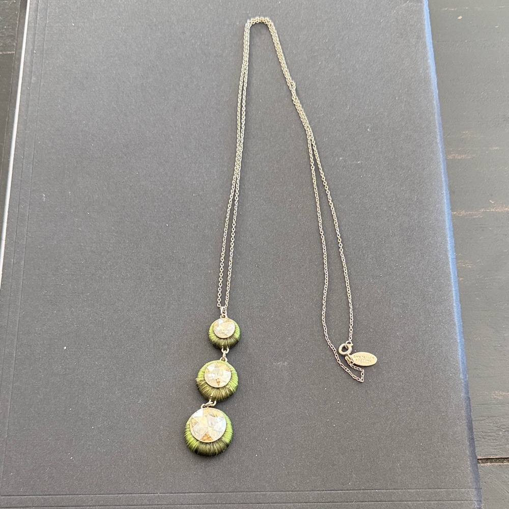 Ann Taylor Triple Green Pendant Long Necklace (Bundle jewelry & make an offer!)